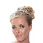 Lovely Sparkling Tendril Tiara With Clear Crystals