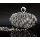 Sparkly Glitter Diamante Crystal Womens Hard Case Evening Party Clutch Hand Bag