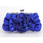 Elegant Royal Blue Beaded Evening Handbag  