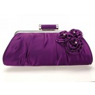 Elegant Evening Clutch Handbag Available in Purple & Ivory