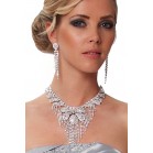 Truly Amazing Crystals Necklace &  Set Of Drop Earrings.