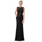 SEXYHER Charming Lace Covered Long Evening Black Bridesmaid Dress