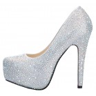 Beautiful Sparkling 5.5 Inches High Heel Platform Wedding Party Shoes