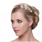 SEXYHER  Beautiful Tiara With Flowers and Pearls Details