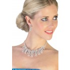 Lovely  Silver Tone Necklace &  Set Of Earrings