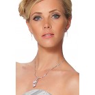 Lovely Swarovski Crystals Necklace And Set of Drop Earrings