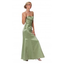 Lovely Strapless Evening Dress Olive Green Bridesmaid Dress