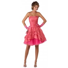 Fabulous Strapless Pink Prom Dress 