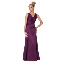 Elegant Fish-tail Design Purple Evening Plum Bridesmaid Formal Dress