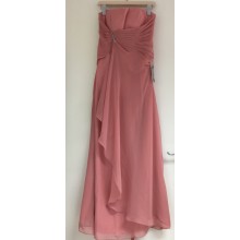 Elegant Strapless Chiffon Long Evening Bridesmaid Dress-ED9011S/3