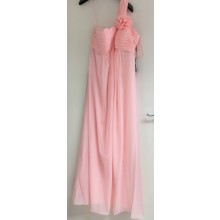 Lovely One Shoulder With Ruched Details Evening Bridesmaid Dress -ED8895S/9-LightPink-86C-16