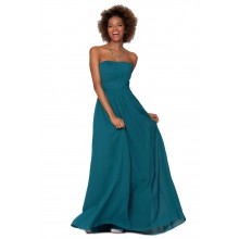 SEXYHER Elegant Full Length Strapless Teal Bridesmaids Formal Evening Dress -EDJ1453