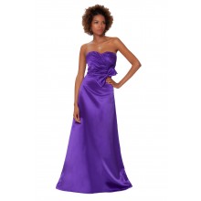 SEXYHER Noble Decorative Bow Strapless Bridesmaids Formal Evening Dress 