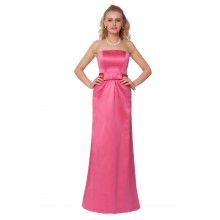 SEXYHER Lovely Strapless Bowknot Ruche Bridesmaids Formal Evening Dress
