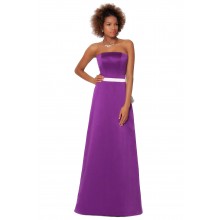 SEXYHER Gorgeous Floor-Length Strapless With White Belt Bridesmaids Formal Evening Dress 