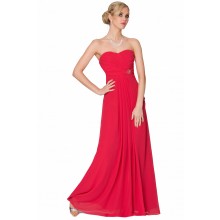 SEXYHER Full Length  Strapless Chiffon Bridesmaids Formal Evening Dress -EDJ1664