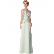 SEXYHER Elegant V neck with lace panel Full Length Bridesmaids Formal Evening Dress - EDJ1786