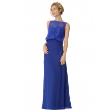 SEXYHER Lace Details Royal Blue Bridesmaids Formal Evening Dress -EDJ1831