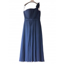UK20 One shoulder dress with flowers evening dress UK20 in Navy-EDJ1749S/1