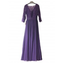 UK8 SEXYHER  Bateau Neckline Lace PURPLE Formal Evening Dress -EDJ1790S/2