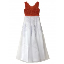 JNR 8 KID/JUNIOR Lace Ornament With Flower Pattern Flower Girl Dress Junior Bridesmaids Dress-EDJ1804FGS