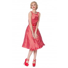 SEXYHER Classy Audrey Hepburn Style Vintage 1950's Pinup Polka Dot Evening Dress
