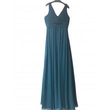 Glamorous Sleeveless V Neck Classic Length  Evening Gown-EDJ1420S/2