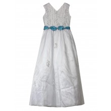 Size8  KID/JUNIOR Lovely  A-line Princess Flower Girl Dress Junior Bridesmaids Dress-FG7621S/4