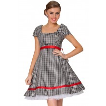 SEXYHER Ladies 1950's Vintage Style Plaid Classic Dress - RBJW1605