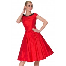 SEXYHER Ladies 1950's Vintage Style  Short Sleeve ChilliRed Classic Dress - RBJW1616