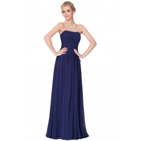 SEXYHER Length  Strapless Dark Blue Bridesmaids Formal Evening Dress - EDJ1638