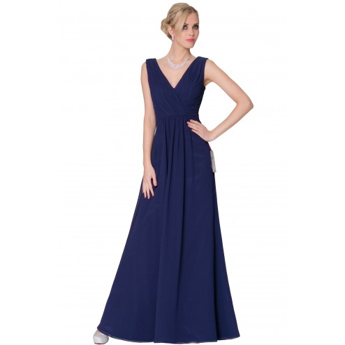 SEXYHER Full Length  Straps Dark Blue Bridesmaids Formal Evening Dress - EDJ1639