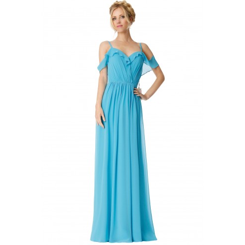 SEXYHER Spaghetti Straps Ruffles Details Bridesmaids Formal Evening Dress -EDJ1768