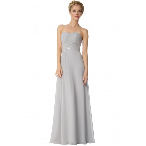 SEXYHER Strapless Appliques Decoration Light Grey Bridesmaids Formal Evening Dress -EDJ1828