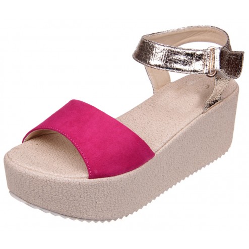 SEXYHER Candy-Colored Women's Wedge Heel Fashion Sandal Shoes