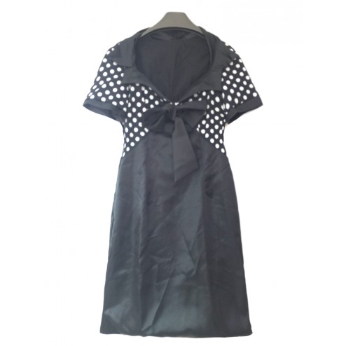 SEXYHER Vintage 1950's Pencil Wiggle Party Dress With Polka Dot Fabric To The Top-RBJW1411S/1