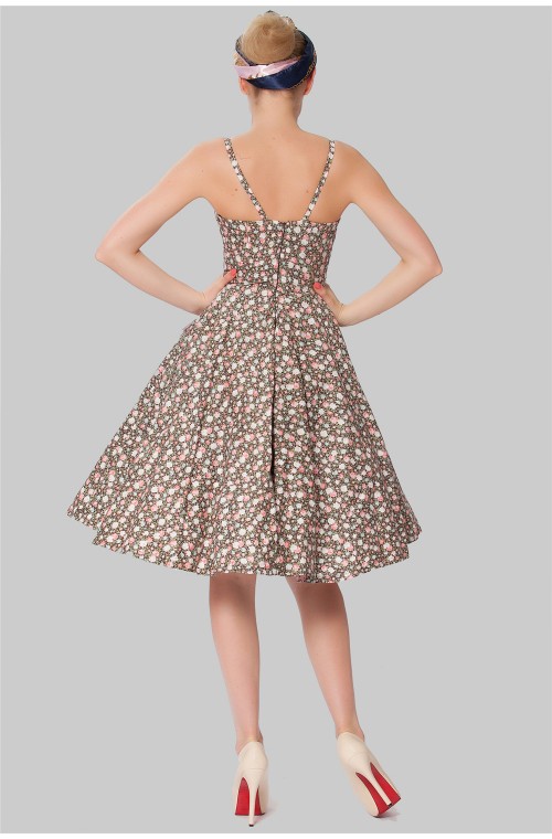 SEXYHER Ladies 1950's Vintage Style Halterneck Classic Dress