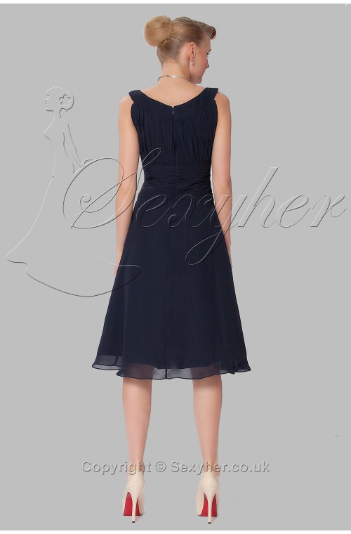 SEXYHER Fashion Scoop Neck  Waist Fold Prom Bridesmaid Dresses-COJ1518S/1