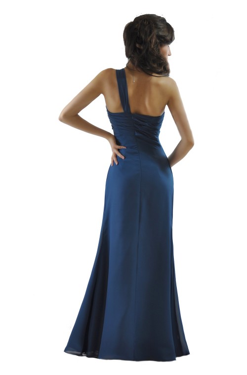 Lovely One Shoulder With Ruched Details Evening Bridesmaid Dress -ED8895S/2