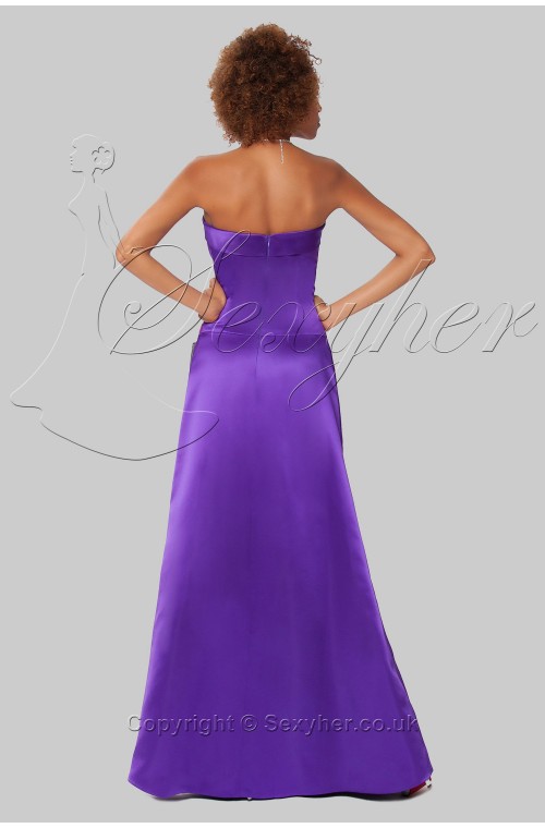 SEXYHER Honorable Flower Decoration Strapless Bridesmaids Formal Evening Dress