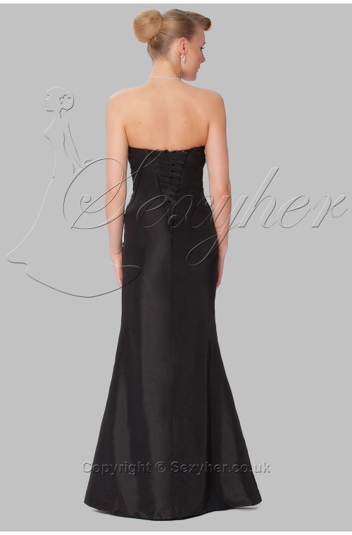 SEXYHER Elegant Floor-Length Strapless Sequins Bridesmaids Formal Evening Dress
