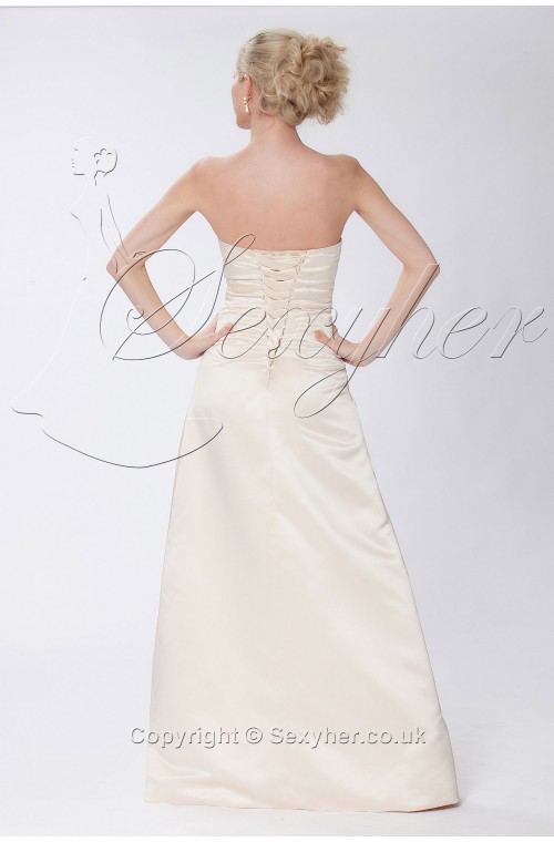 SEXYHER Charming Gorgeous Sequins Full Length Strapless Bridesmaids Formal Evening Dress