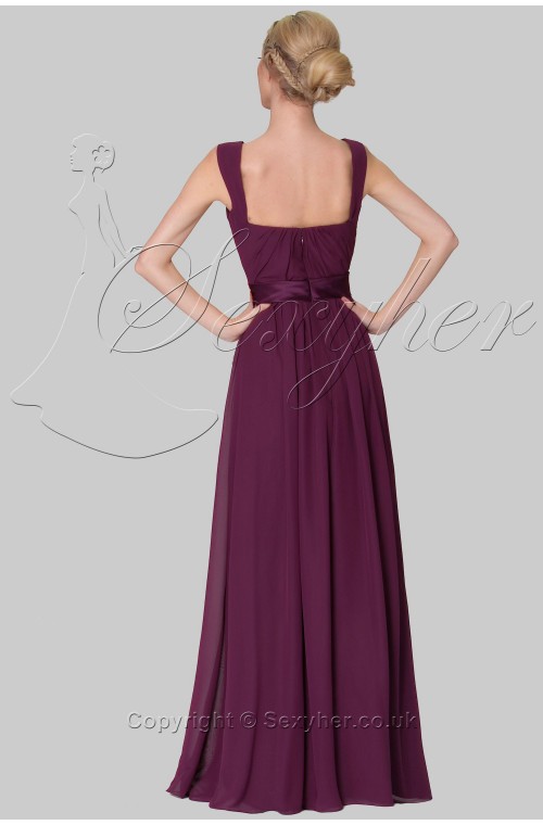 SEXYHER Full Length  Straps Or Strapless Prune Bridesmaids Formal Evening Dress - EDJ1632