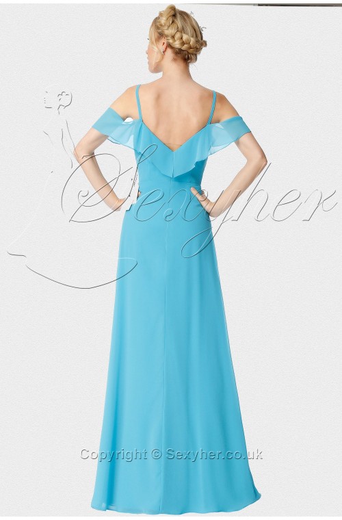 SEXYHER Spaghetti Straps Ruffles Details Bridesmaids Formal Evening Dress -EDJ1768
