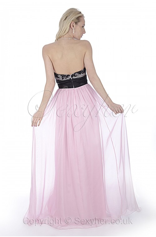 Glamorous Sweetheart Strapless Lace Top Evening Gown Bridesmaid Dress