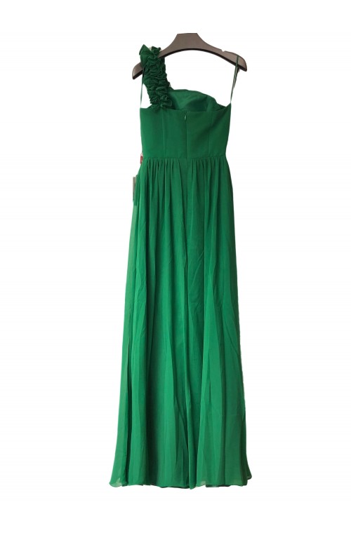 UK8 Green one shoulder evening dress -EDJ1111S