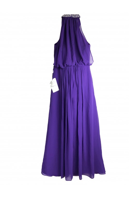 JUNIOR 10  HalterNeckline Sequinned Details Back Cowl back Bridesmaids Formal Evening Dress -EDJ1200JN