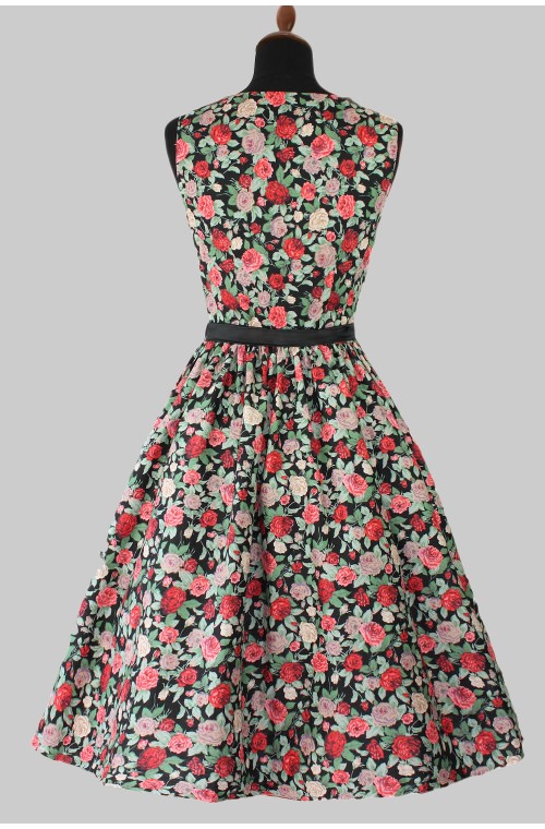 SEXYHER Ladies 1950's Vintage Style  Jewel  Neckline Classic Dress - RBYP1706S
